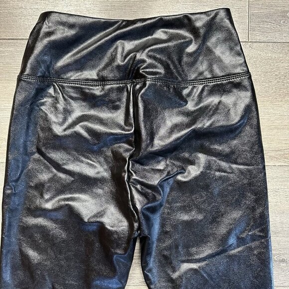 BP NORDSTROM NWT Size M Womens  Leggings Full Length Faux Leather Elastic Waist - Picture 4 of 7